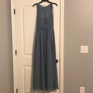 Bill Levkoff Slate Blue Bridesmaid dress